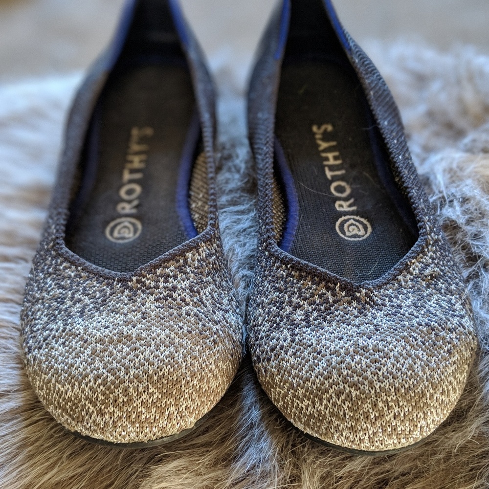 Rothy's The Flat Metallic Smoke *limited edition*
